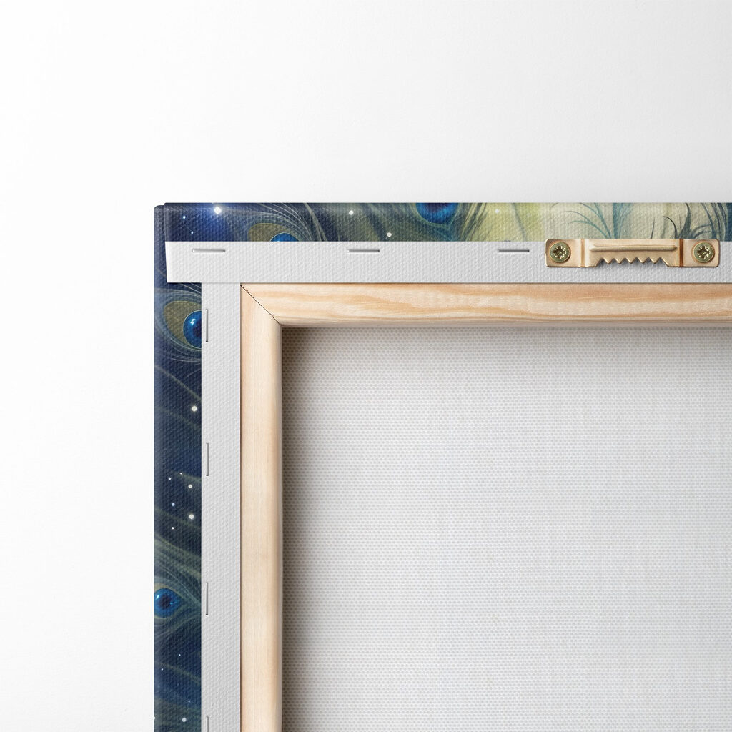 Majestic peacock in cosmic splendor