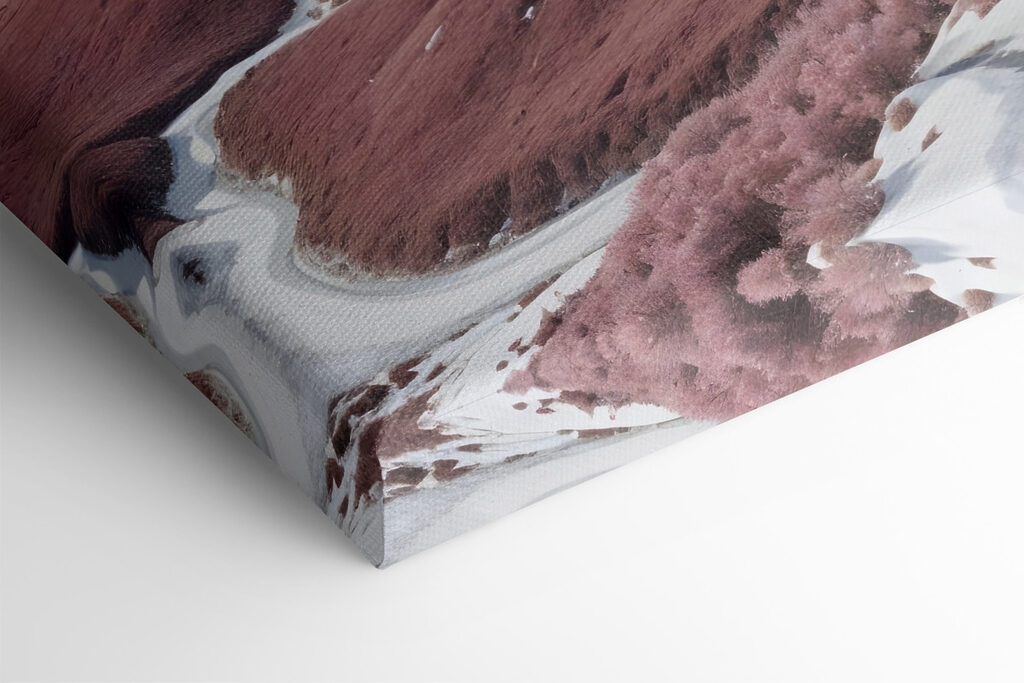 Snowy mountains with a winding road Snowy mountains with a winding road