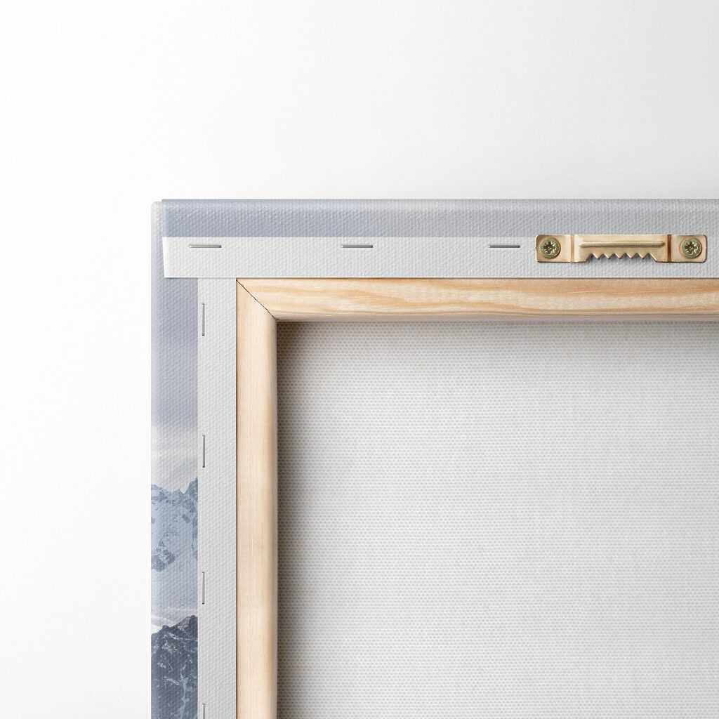 Snowy mountains with a winding road Snowy mountains with a winding road