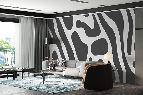 Plynulý abstraktní design v šedých tónech Plynulý abstraktní design v šedých tónech