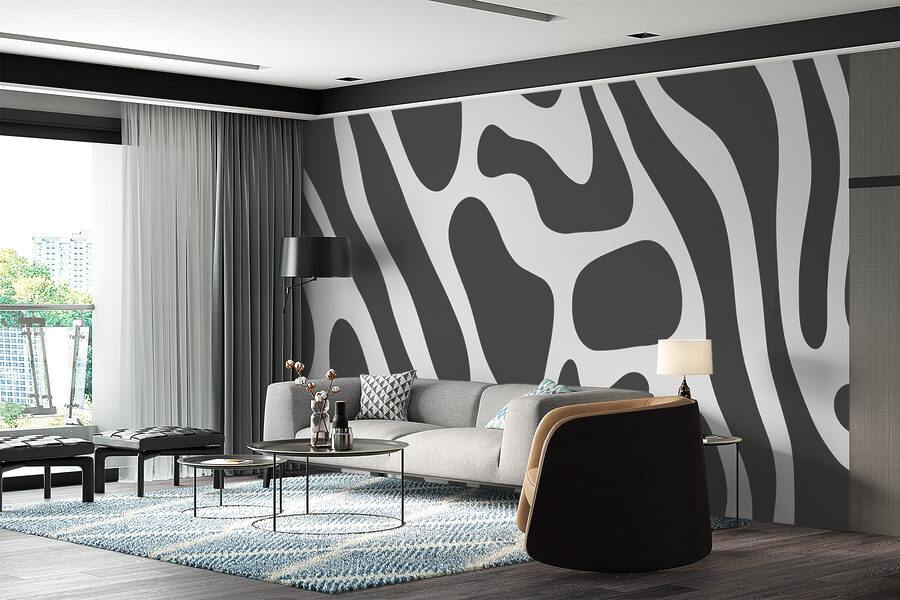 Plynulý abstraktní design v šedých tónech Plynulý abstraktní design v šedých tónech