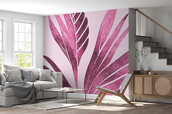 Elegantní růžové listí na měkkém pozadí Elegantní růžové listí na měkkém pozadí