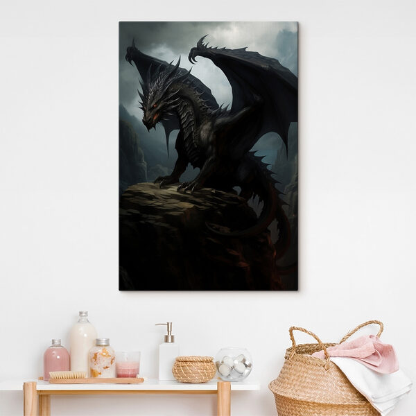 Černý drak na skále Černý drak na skále