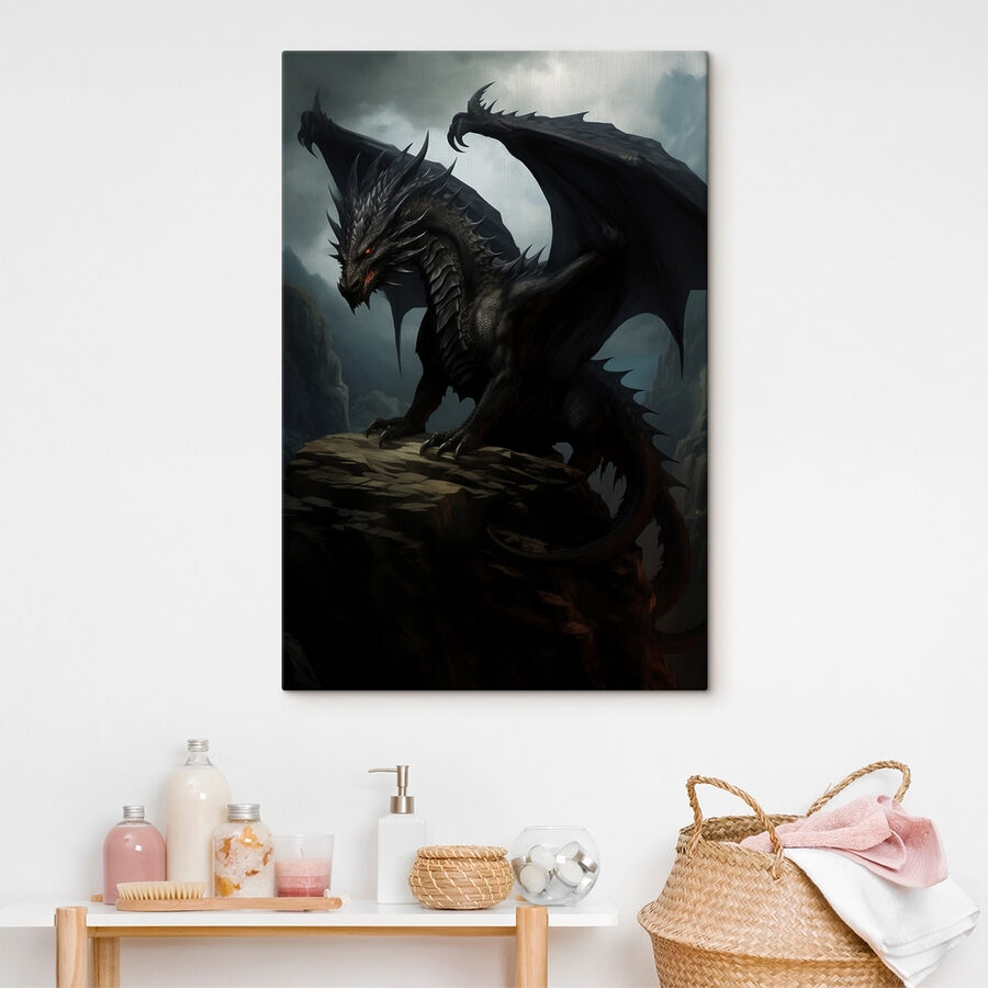 Obraz Černý drak na skále - Image 2