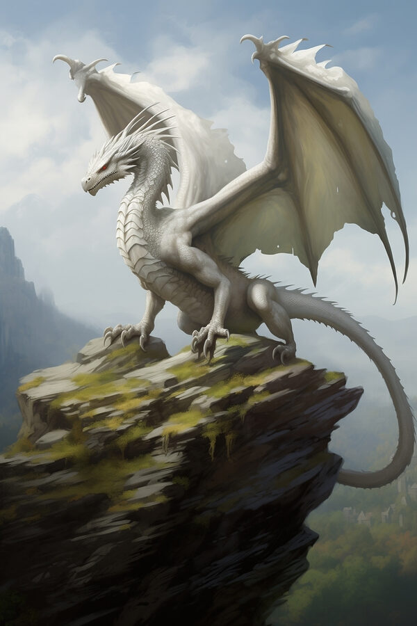 Bílý drak na skále Bílý drak na skále