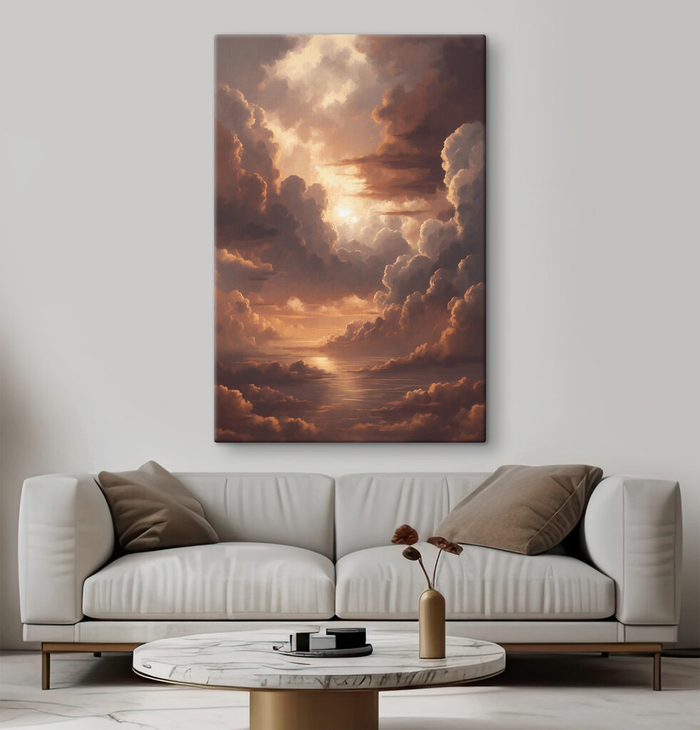 Clouds and water in the sky