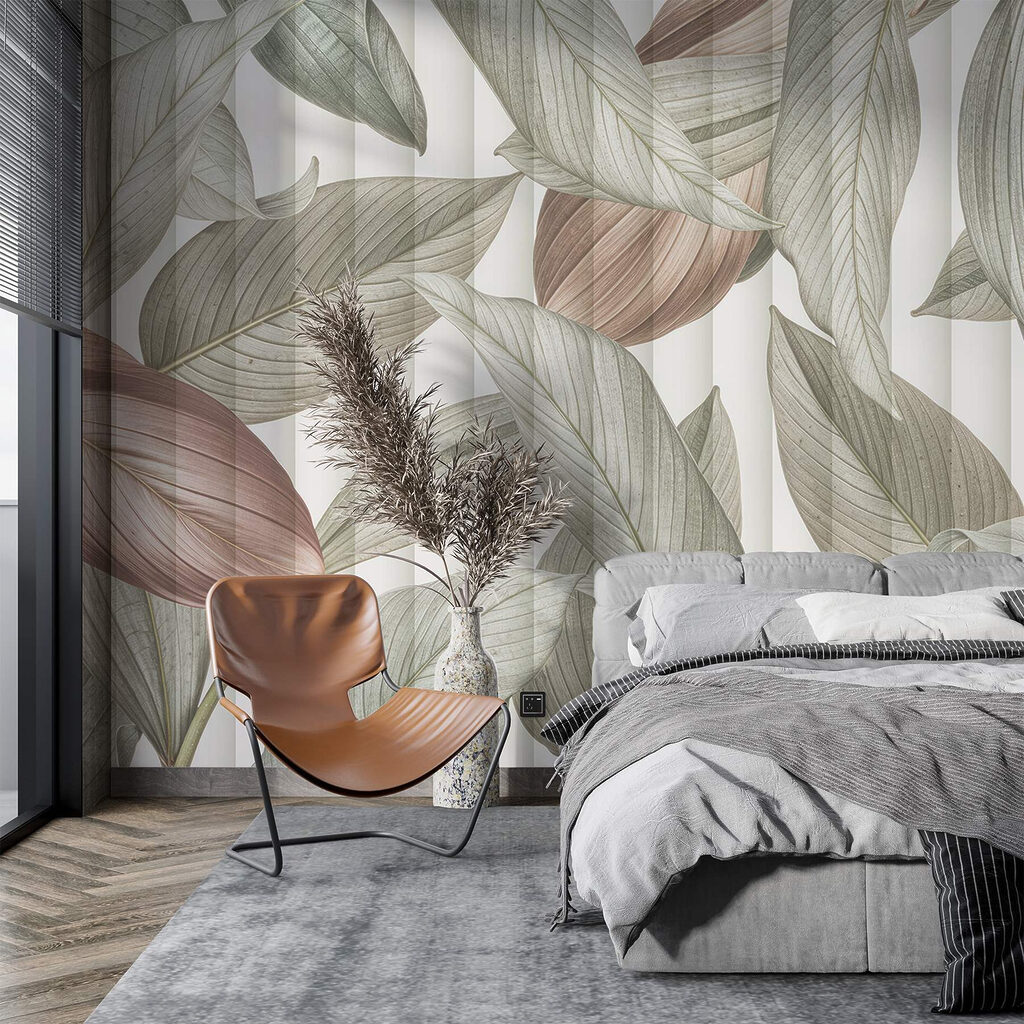 Whimsical leaves in soft tones