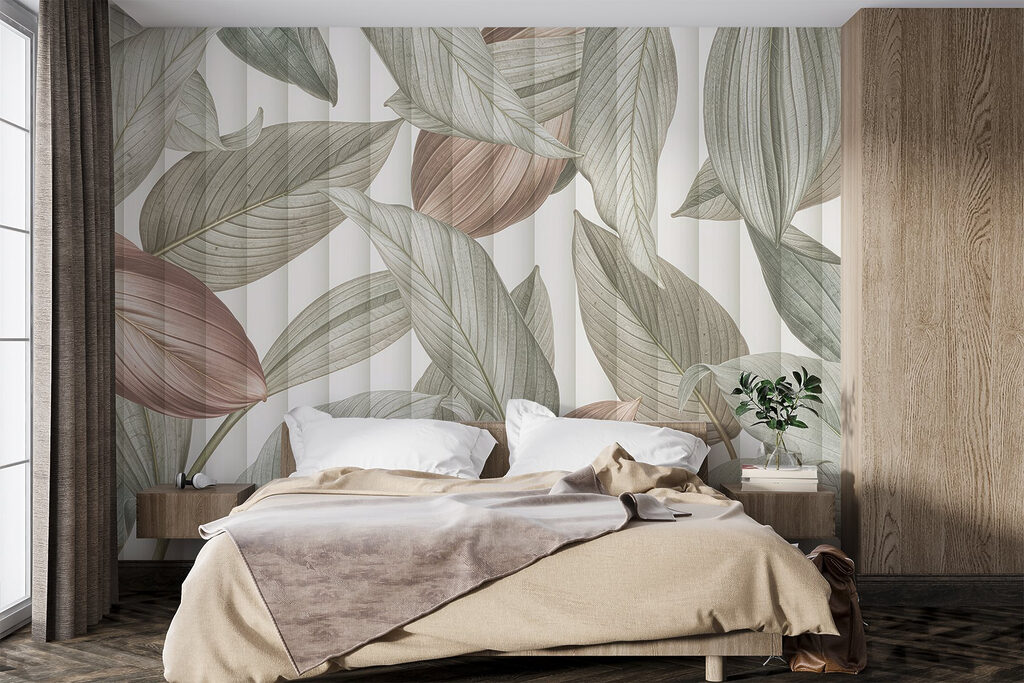 Whimsical leaves in soft tones