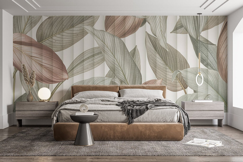 Whimsical leaves in soft tones