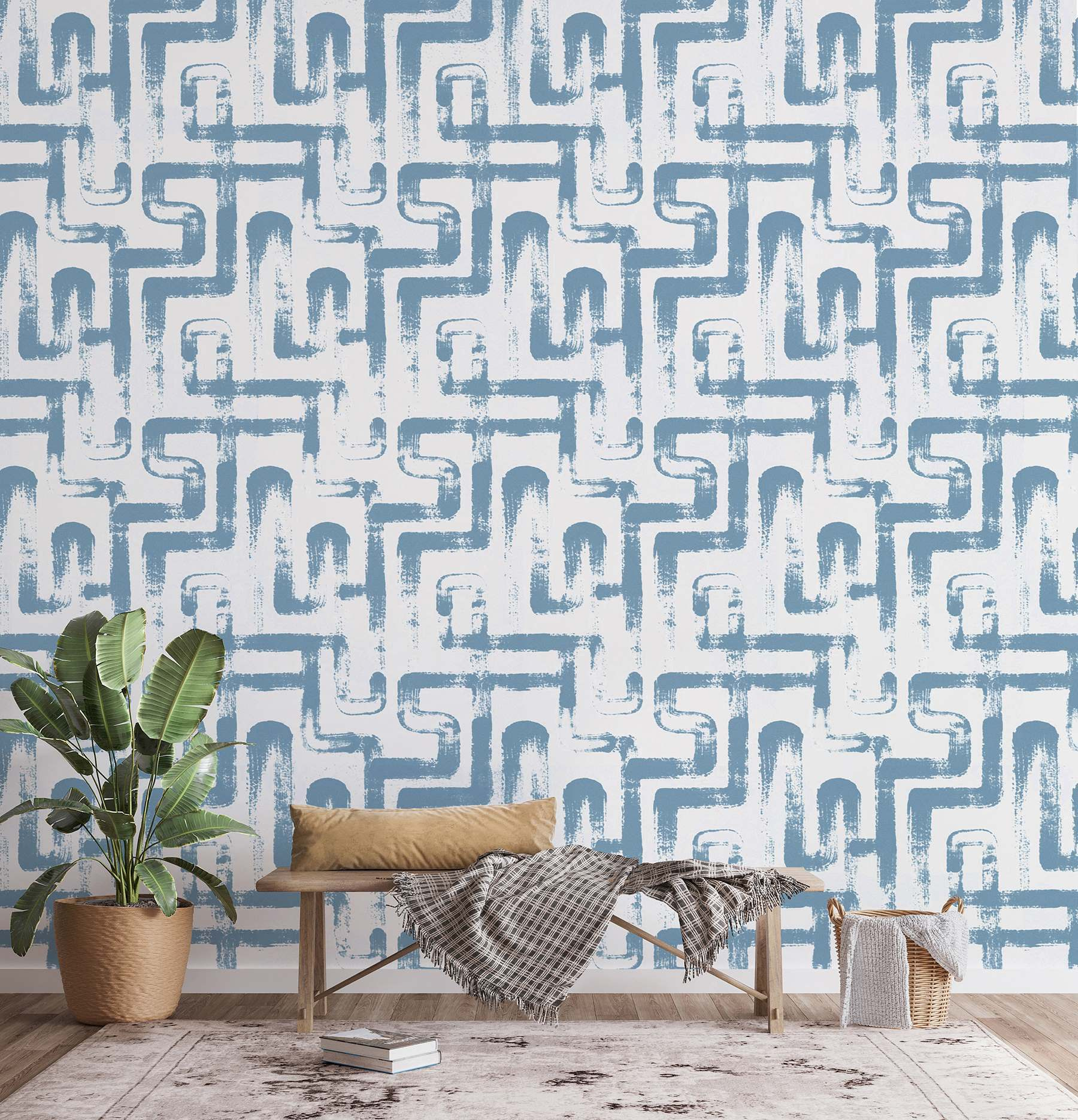 Blue and white pattern Blue and white pattern