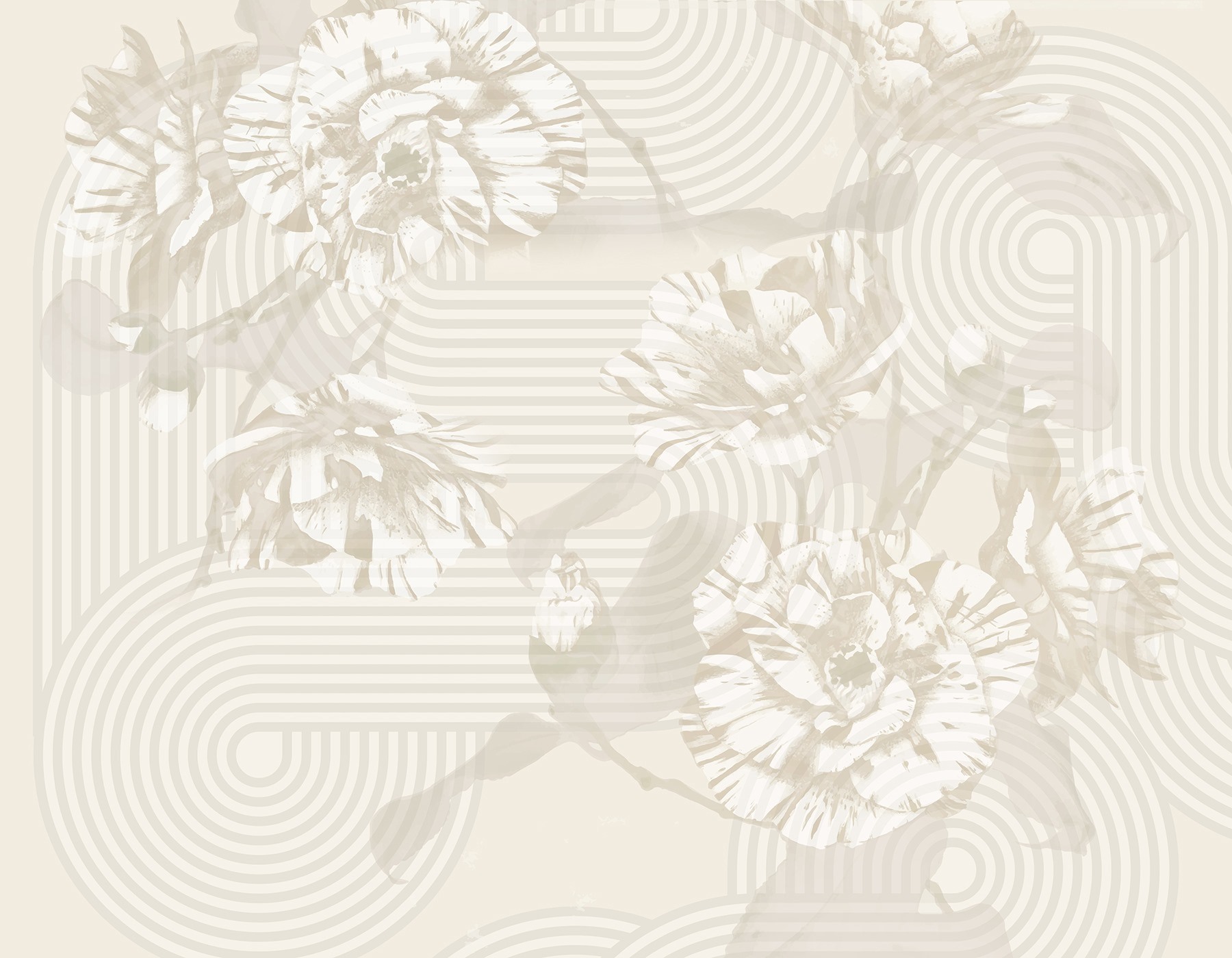 Muted florals with playful patterns Muted florals with playful patterns