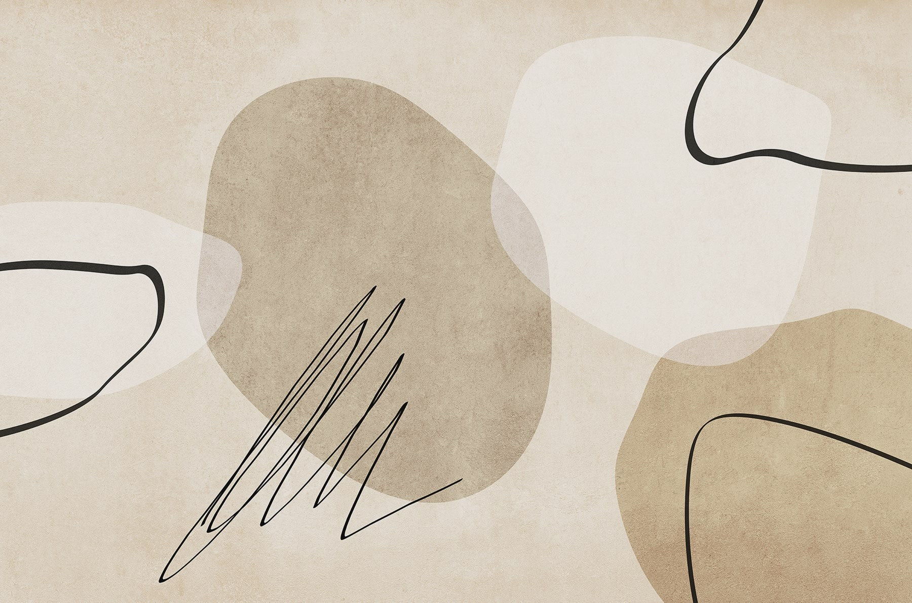 Abstract shapes in neutral tones