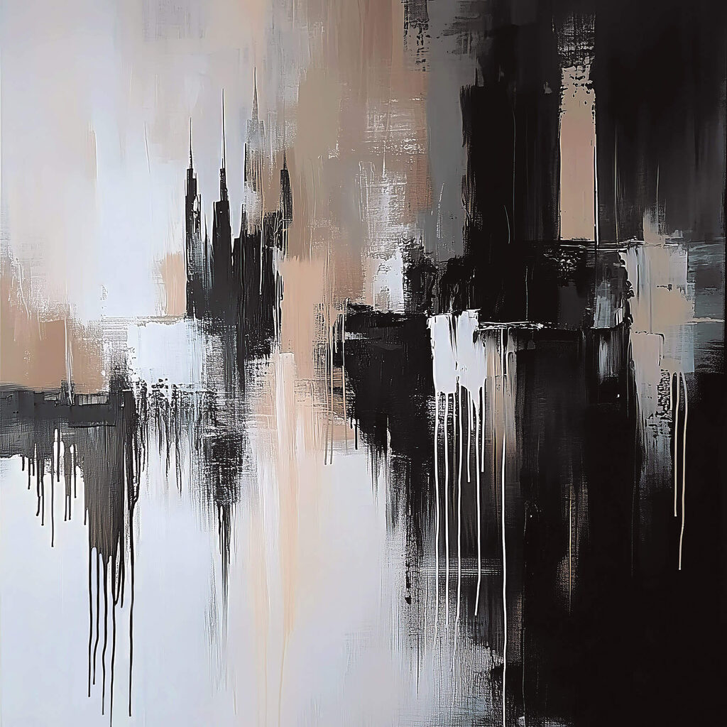 Black and white painting Black and white painting