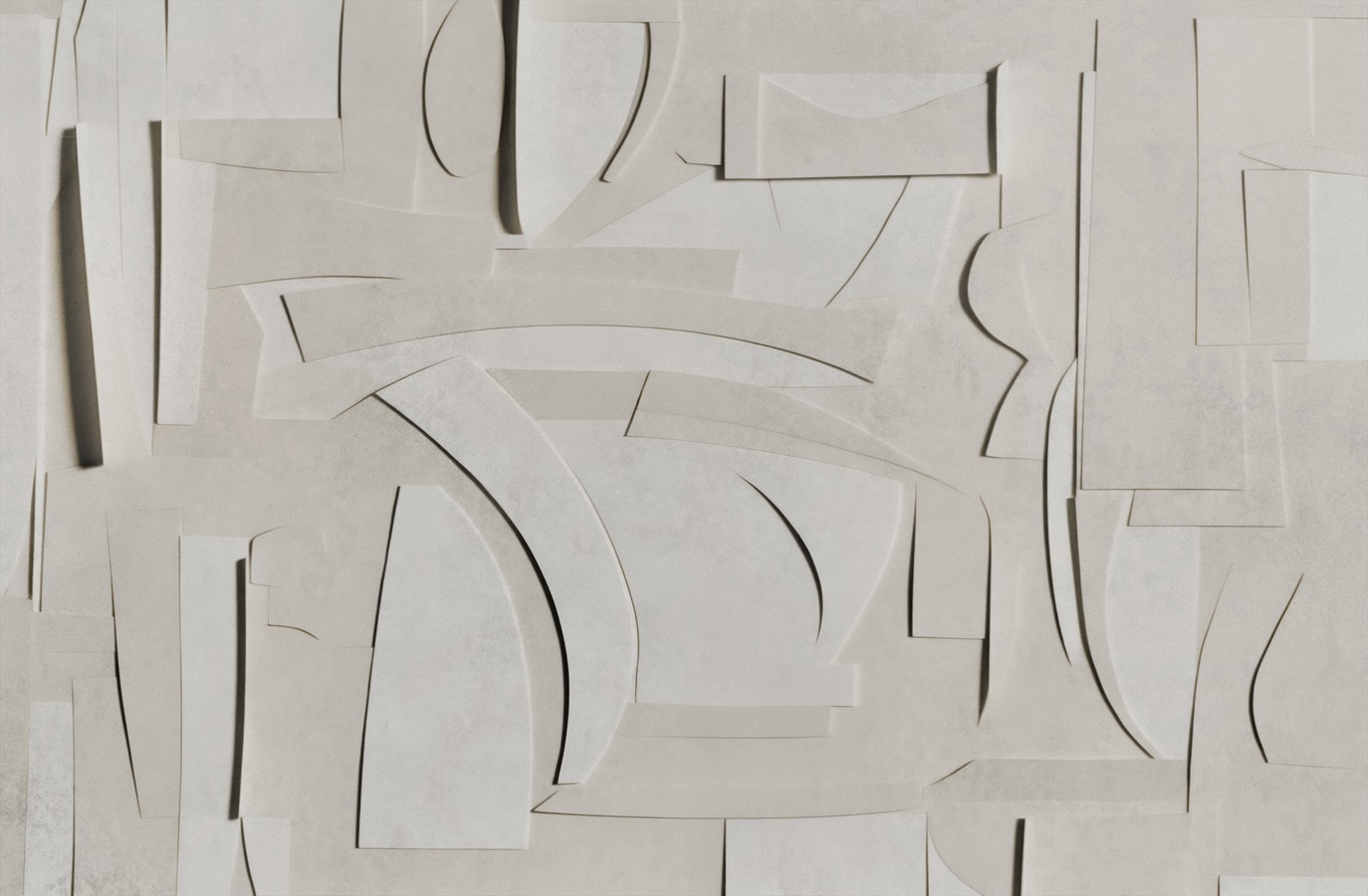 White paper cut out of various shapes