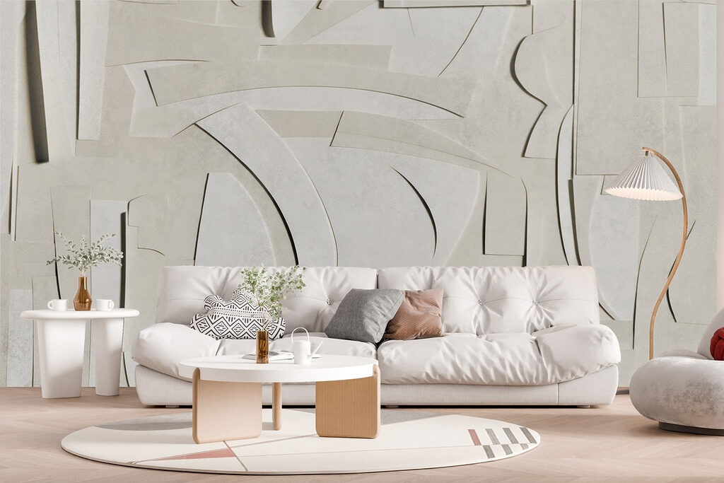 White paper cut out of various shapes