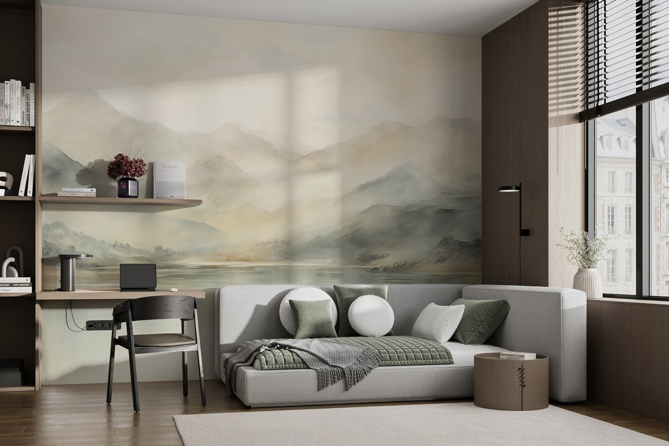 Water and mountains in the distance