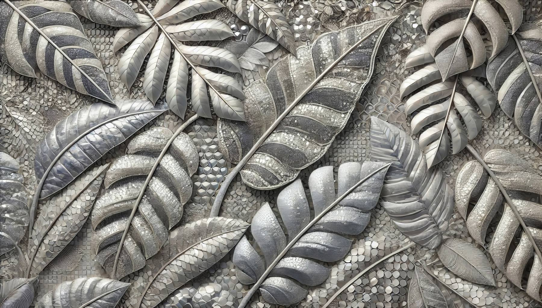 Textured leaves in muted tones Textured leaves in muted tones