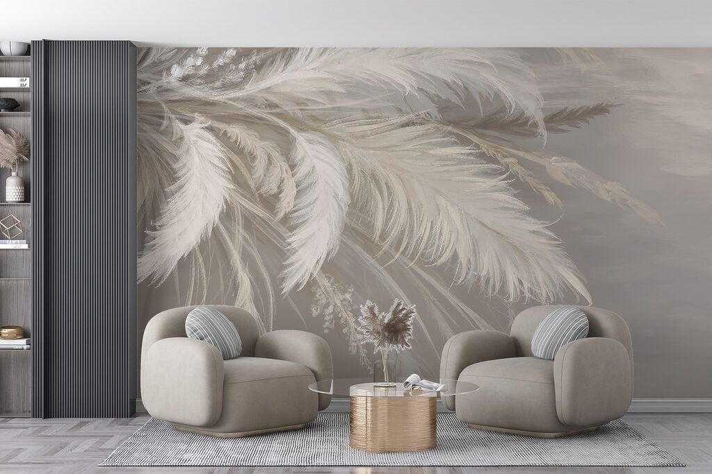 Delicate feathers in soft hues Delicate feathers in soft hues