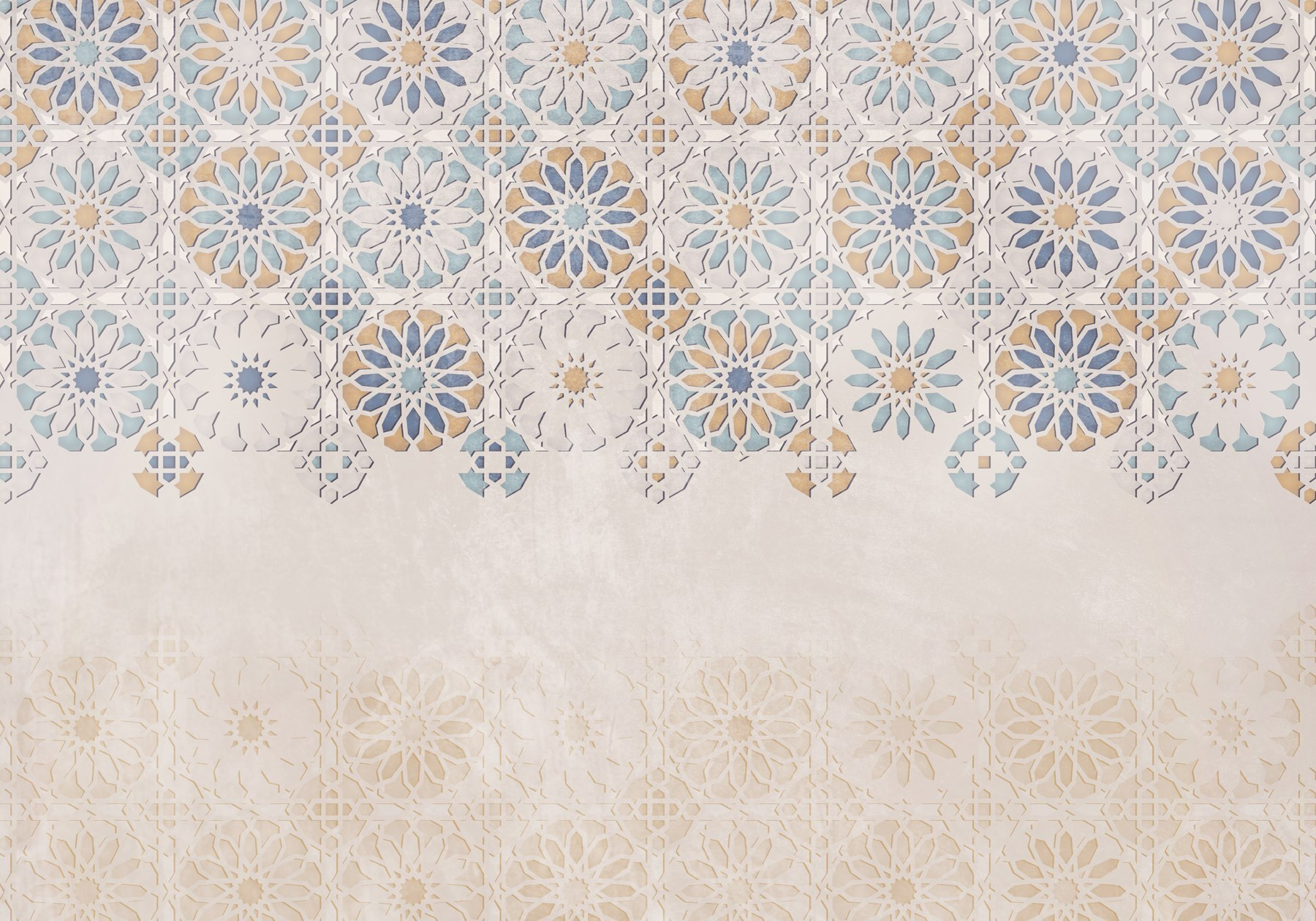 Wall with a pattern of flowers