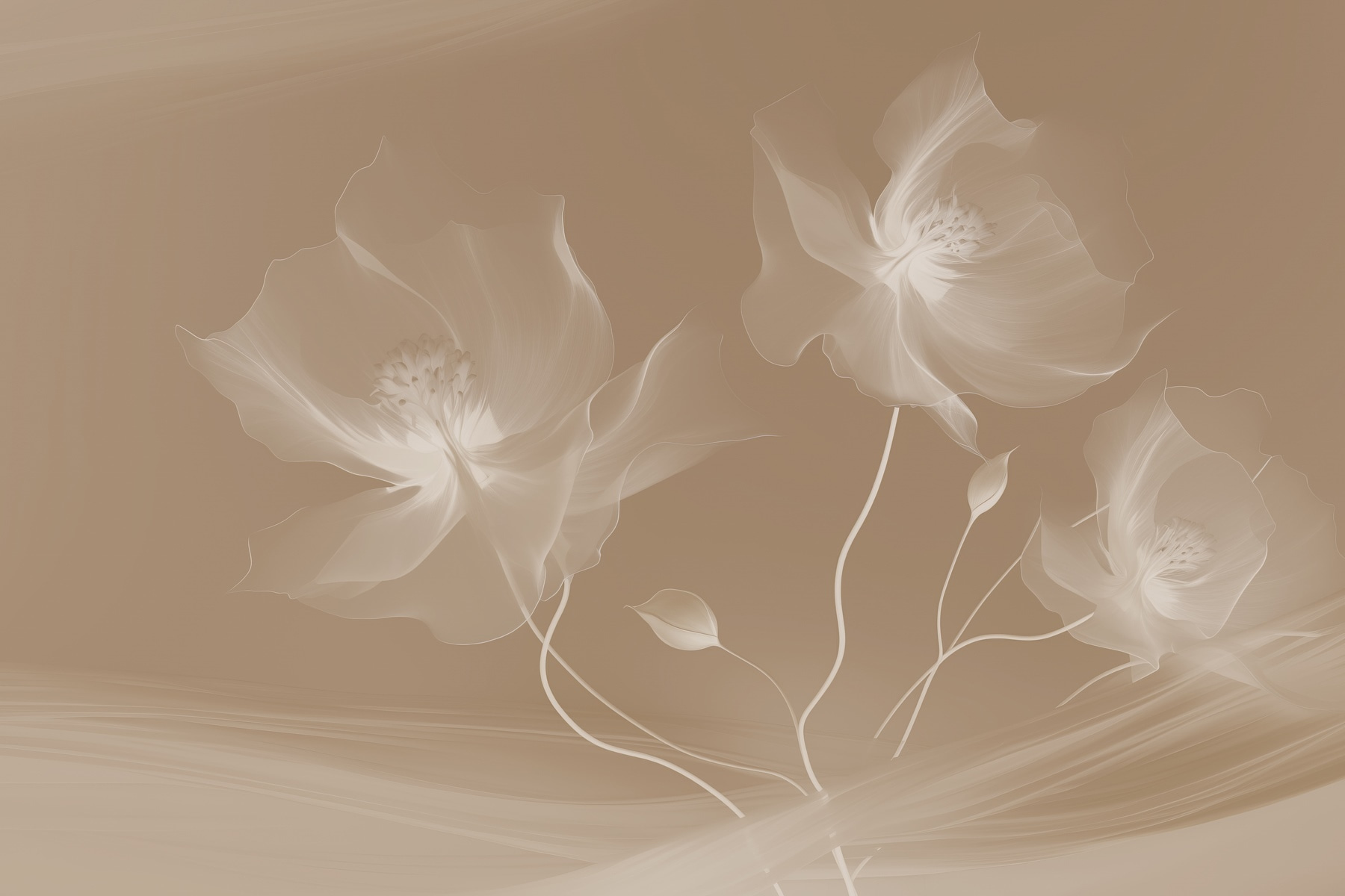 Delicate blooms in soft tones
