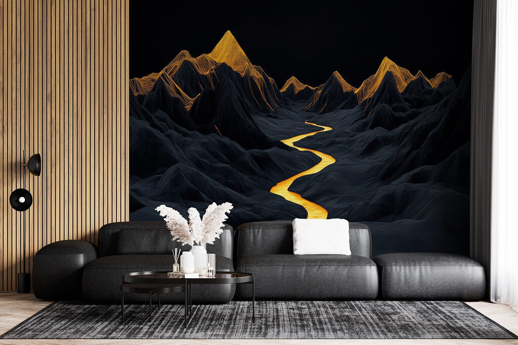 River running through a mountain range