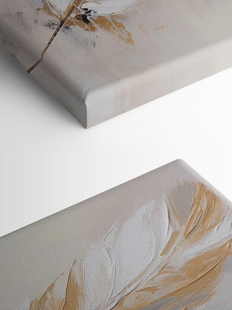 Delicate feather on a soft background