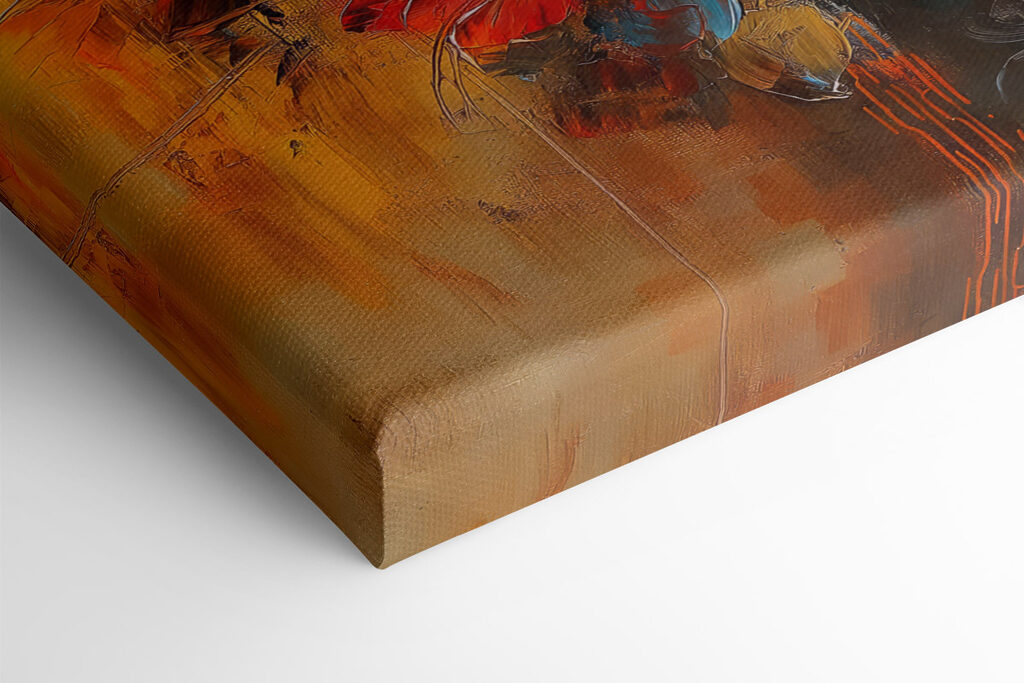 Painting of flowers on a canvas Painting of flowers on a canvas