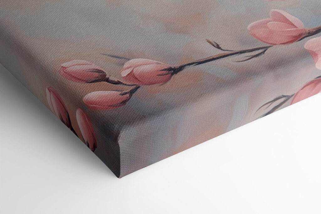 Painting of pink flowers