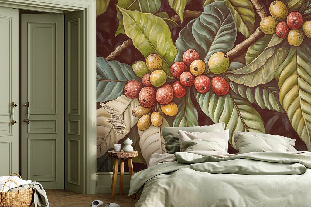 Lush leaves with vibrant fruit clusters