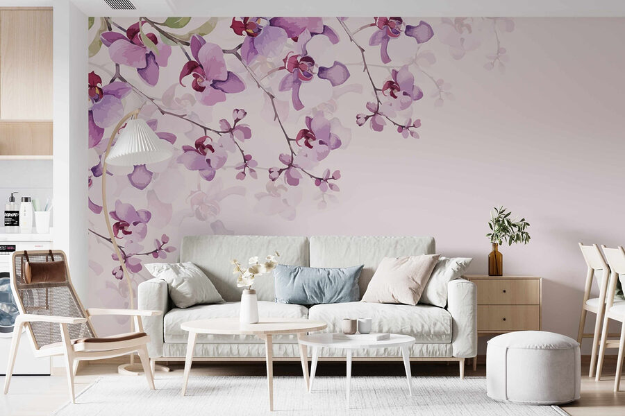 Jemné orchideje v jemných pastelových odstínech