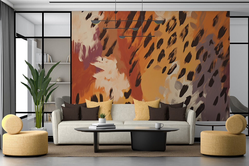 Abstract animal print design in warm hues Abstract animal print design in warm hues