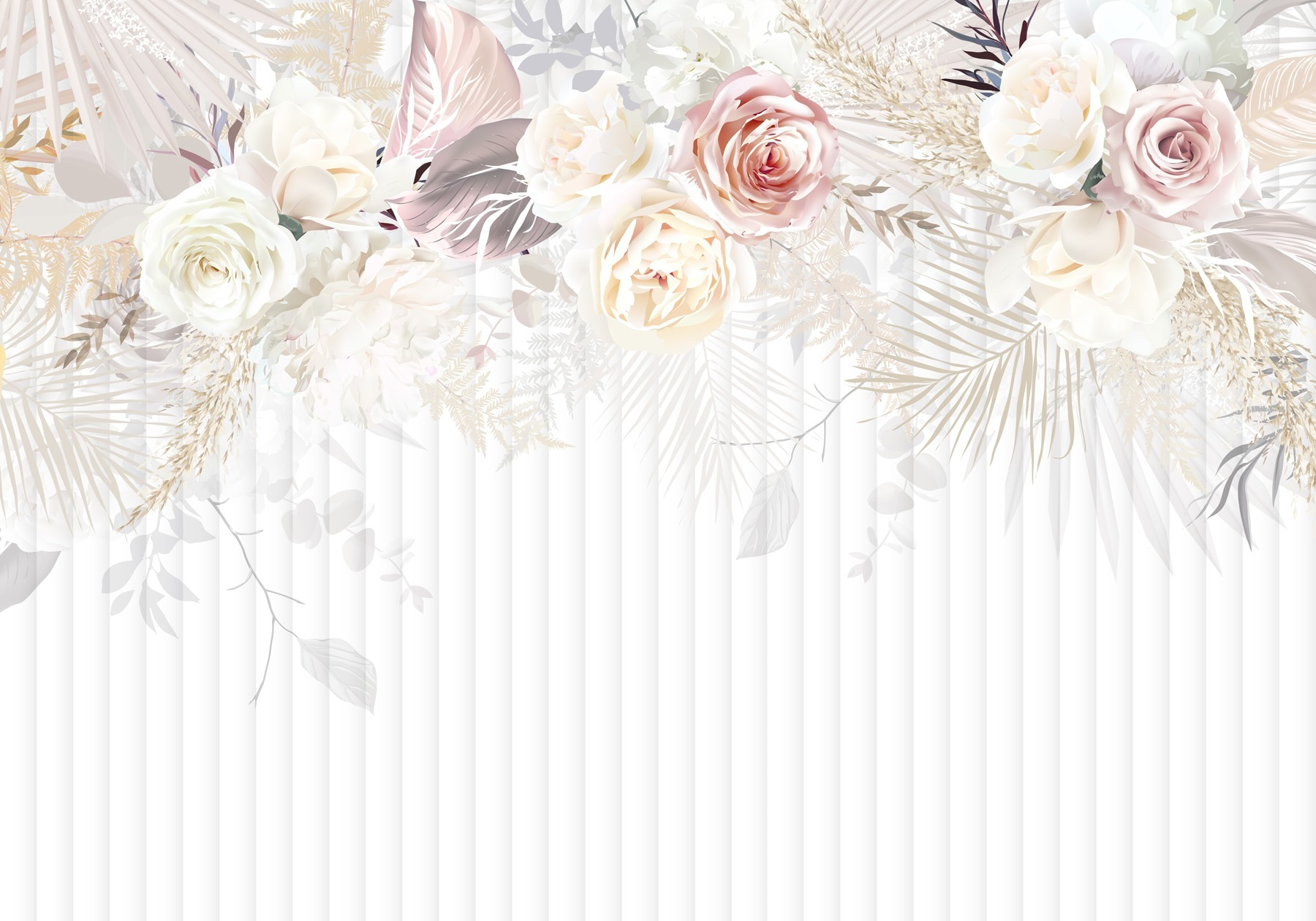 White and pink flowers