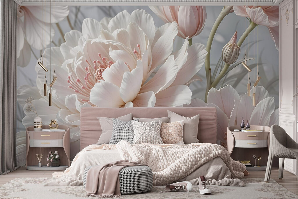 Delicate blooms in soft hues
