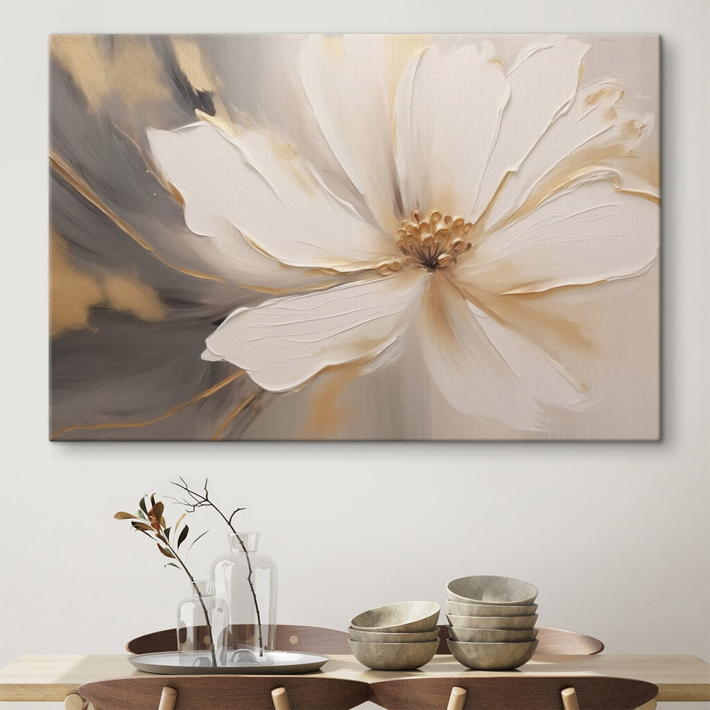 Painting of a white flower Painting of a white flower