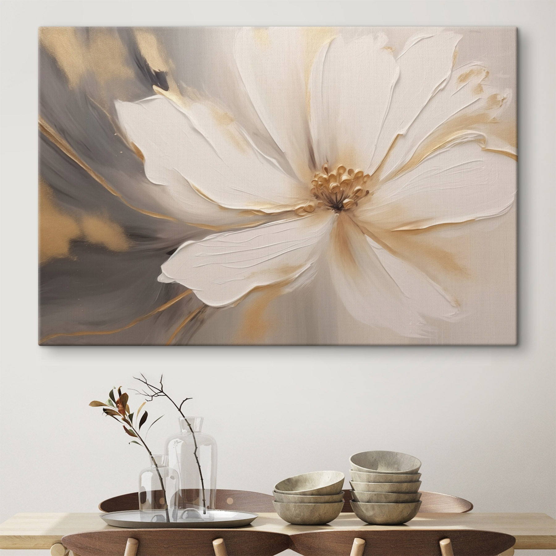 Painting of a white flower Painting of a white flower