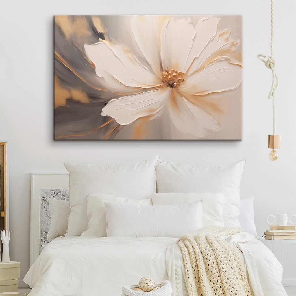 Painting of a white flower Painting of a white flower