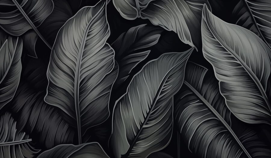 Textured leaves on a dark background Textured leaves on a dark background