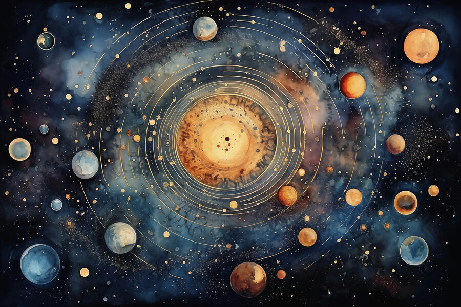 Fototapeta Malování planet ve vesmíru - Image 5