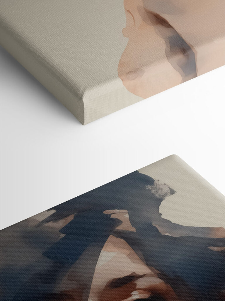 Woman with her hair blowing in the wind