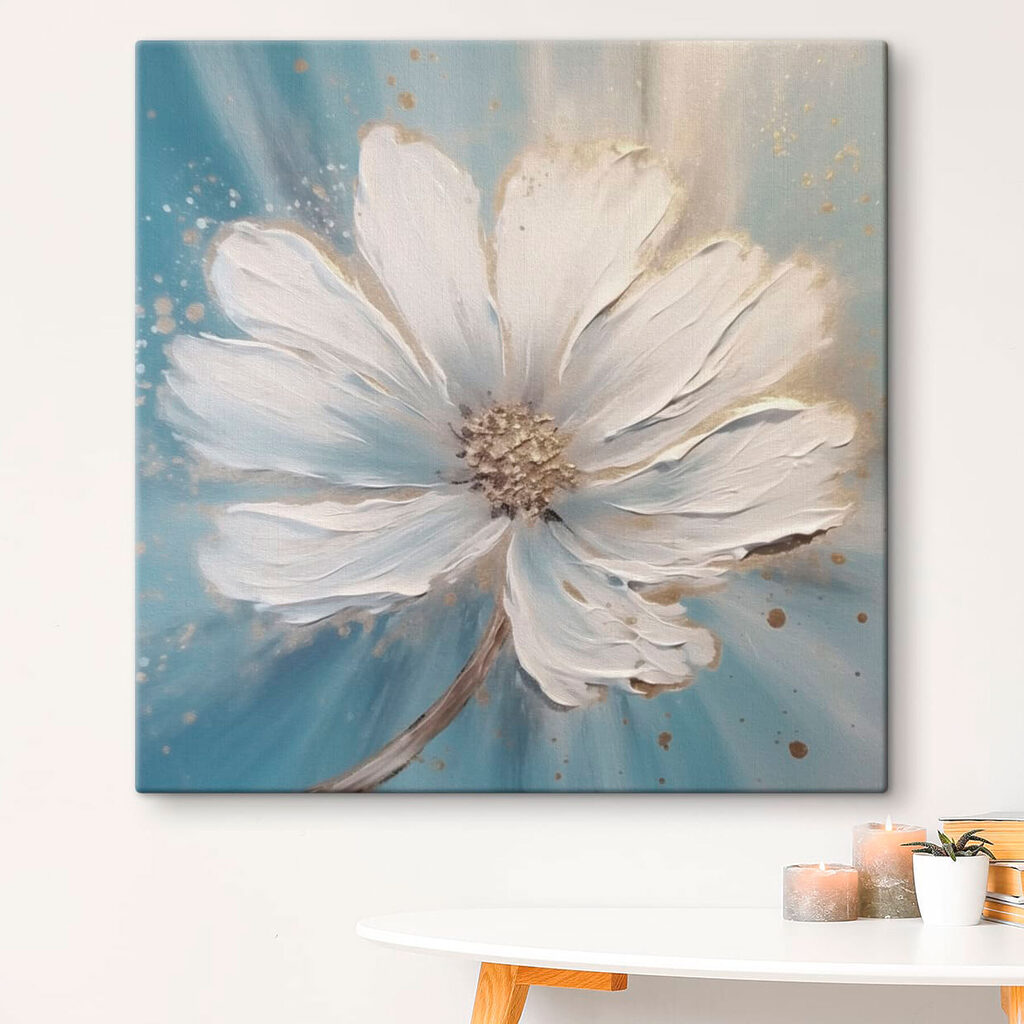 Painting of a white flower