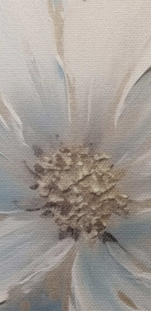 Painting of a white flower
