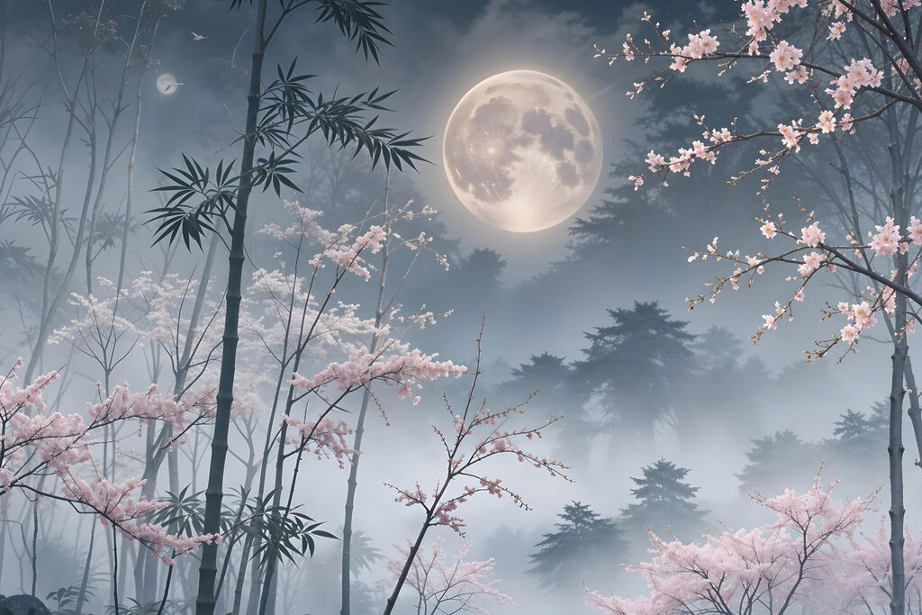 Full moon in the sky