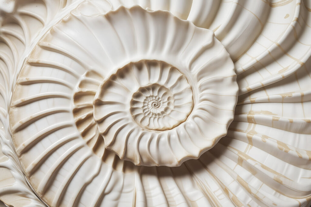 Elegant spiral shell pattern displayed beautifully