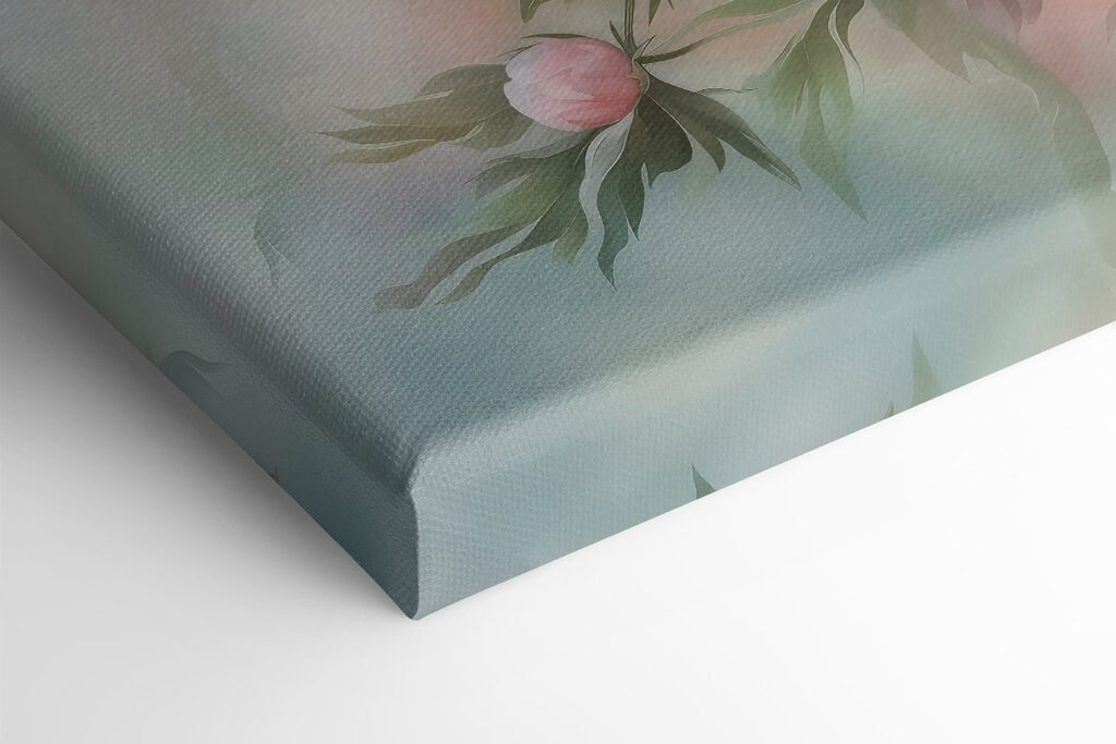 Painting of flowers on a white background