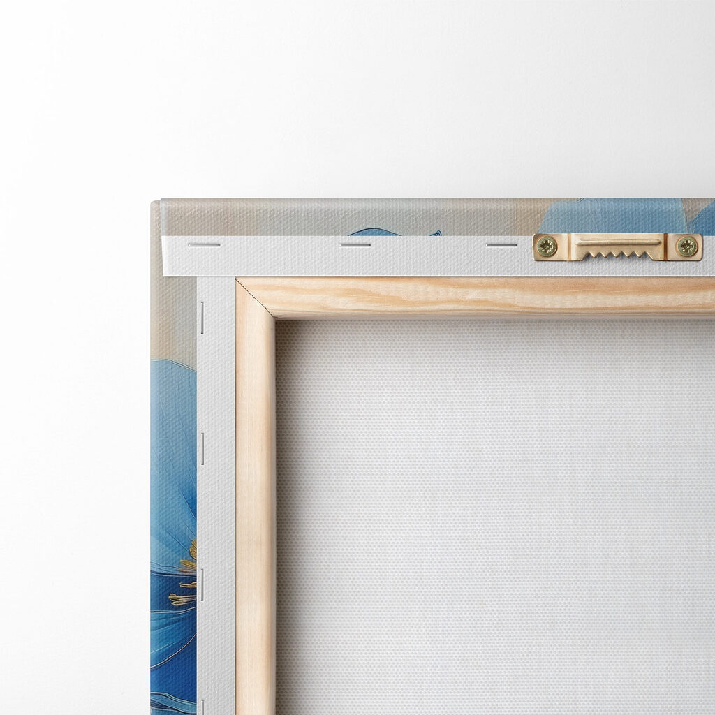 Painting of blue flowers