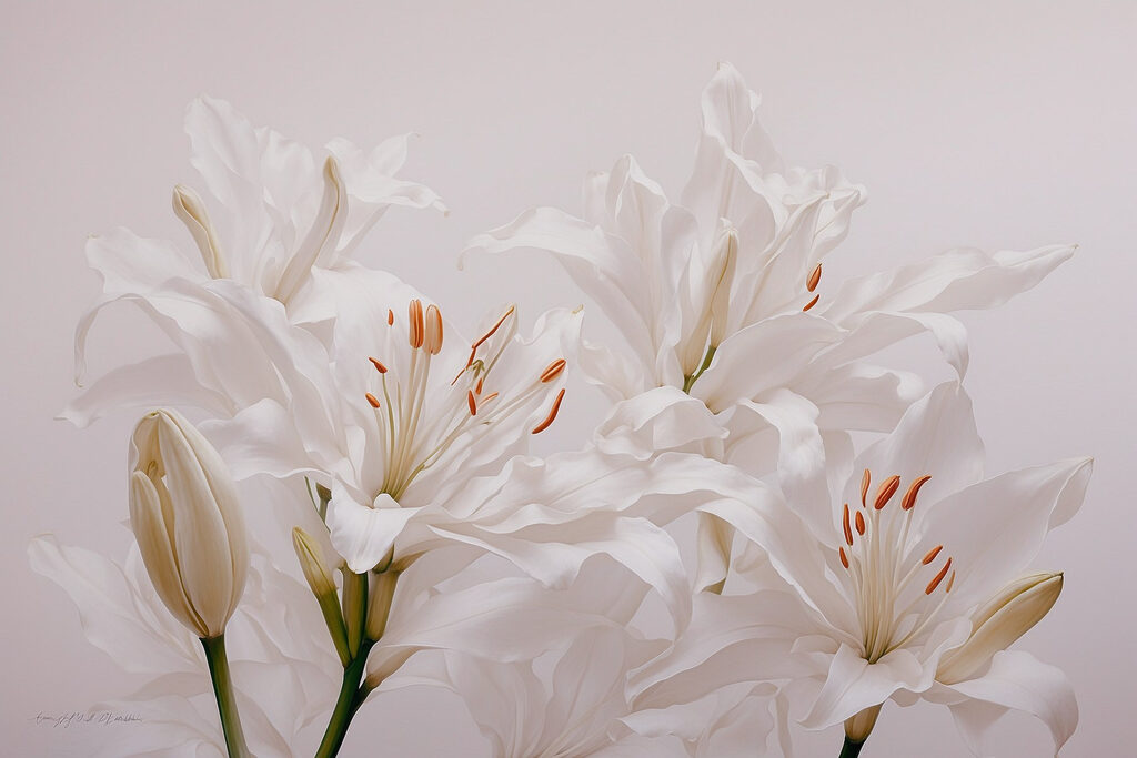 Group of white flowers