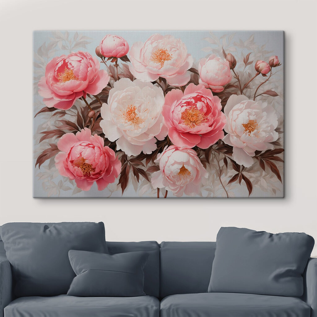 Group of pink and white flowers