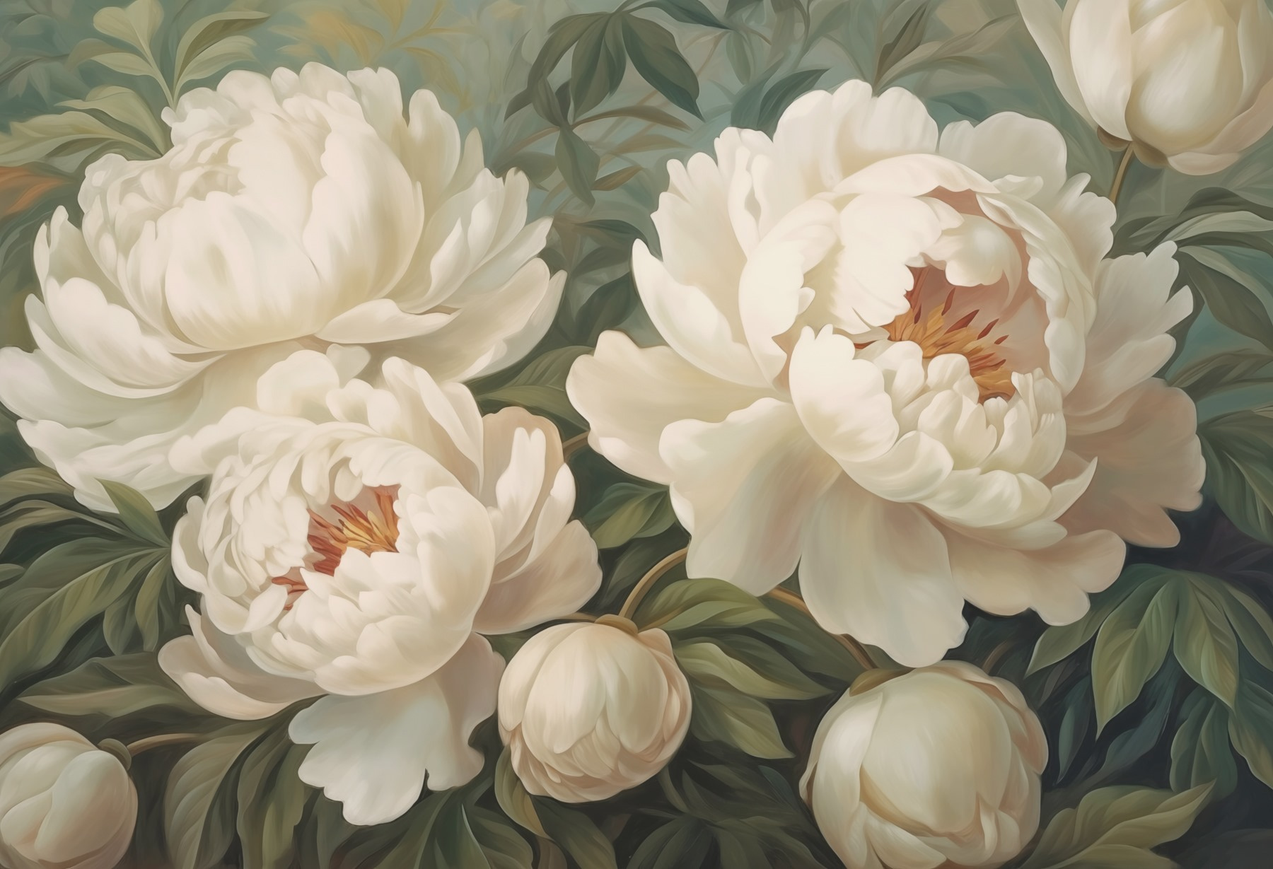 Delicate blooms in soft embrace Delicate blooms in soft embrace