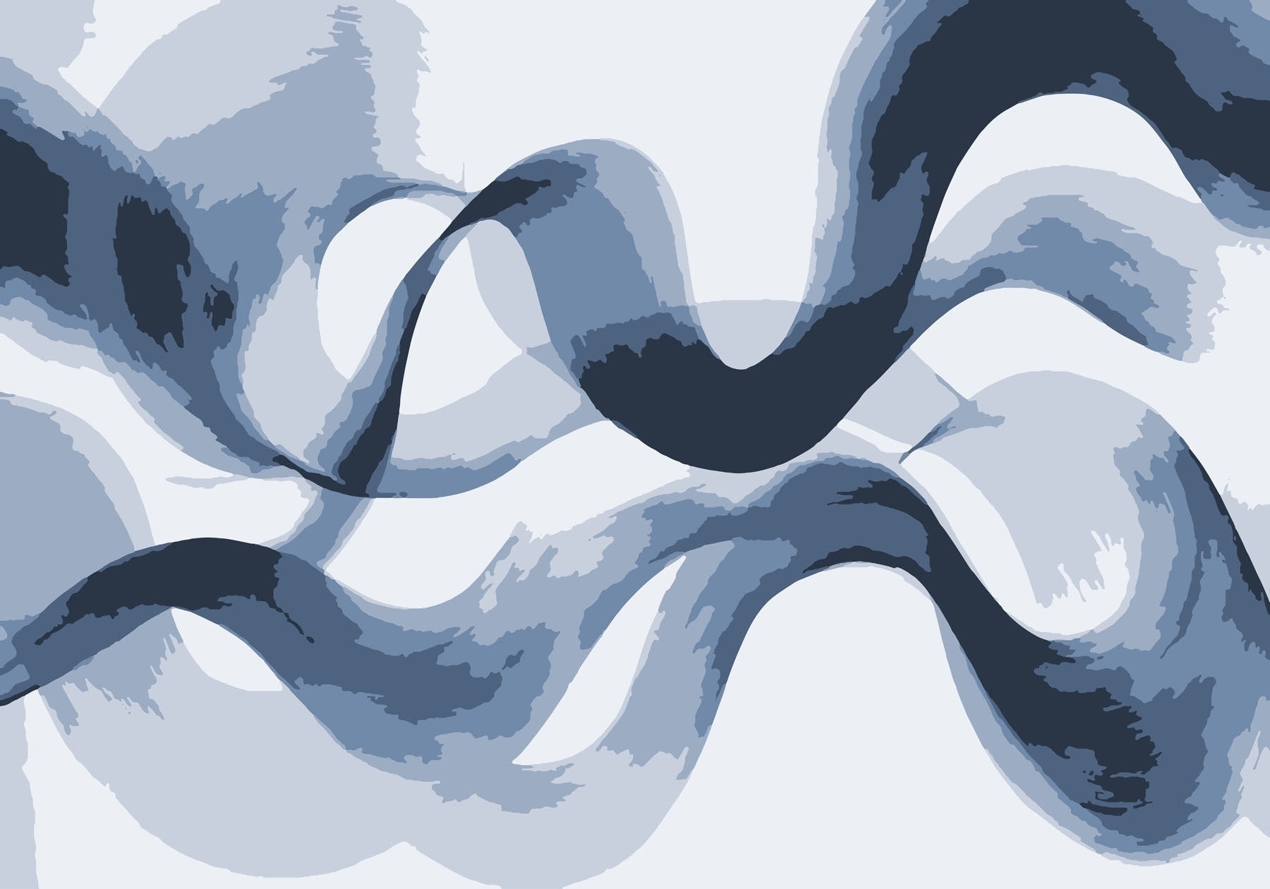 Blue and white swirls