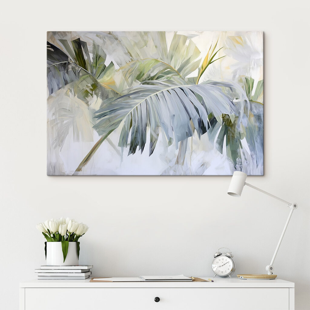 Painting of palm leaves